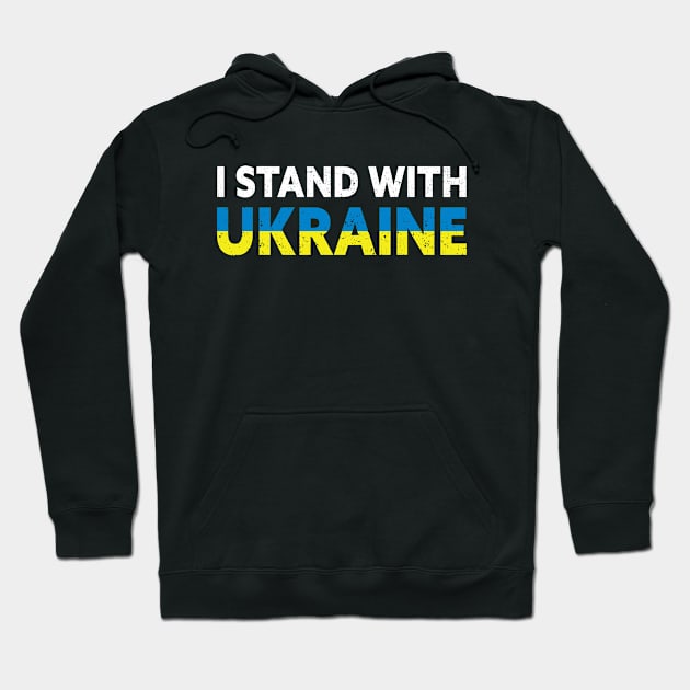 I Stand With Ukraine With Ukrainian Flag Hoodie by Julorzo